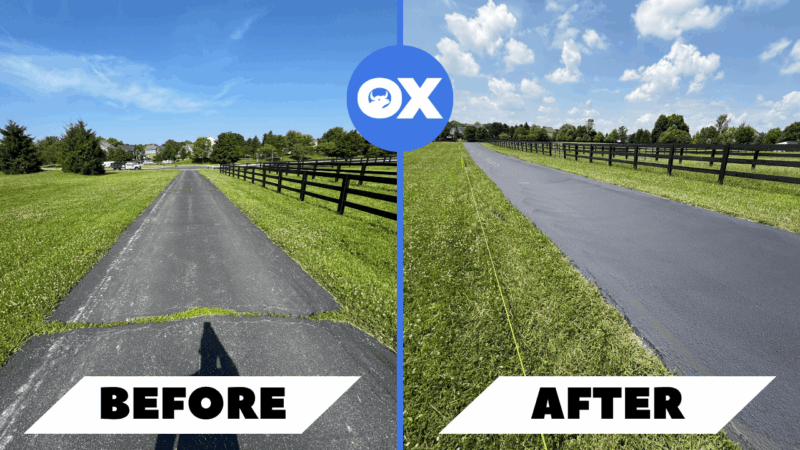 Sealcoating Indianapolis driveway protection by Ox Asphalt