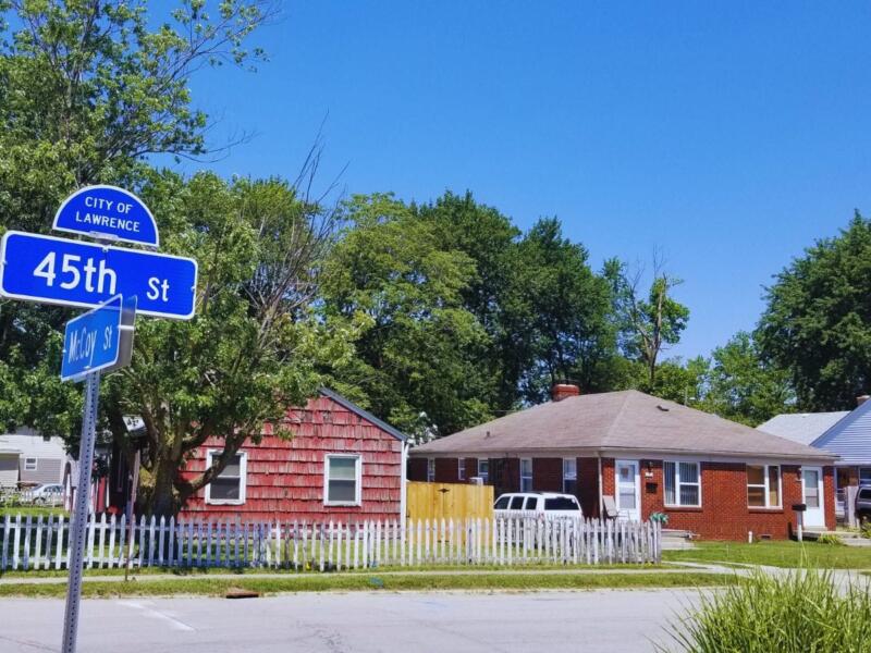 Houses along 45th street, Lawrence, IN