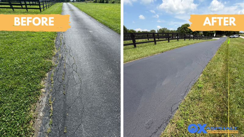 Professional sealcoating in Lawrence, IN for driveways and parking lots
