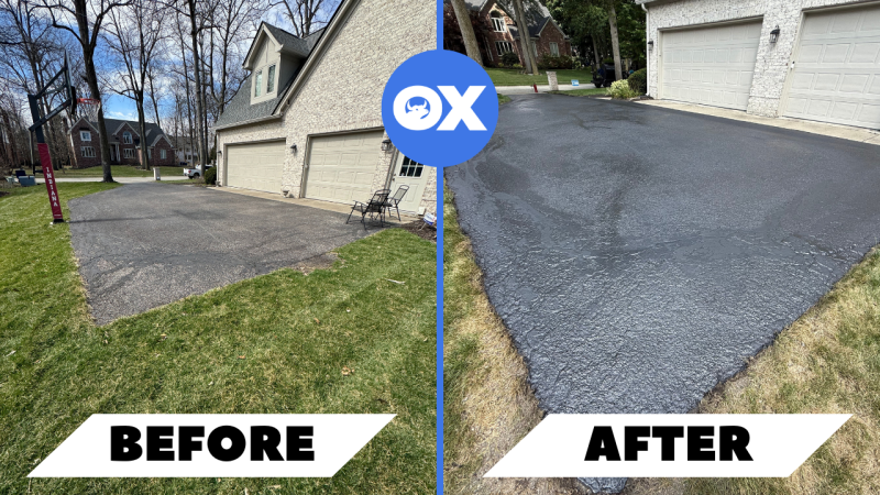 Professional sealcoating in Fortville, IN for residential driveways and business lots